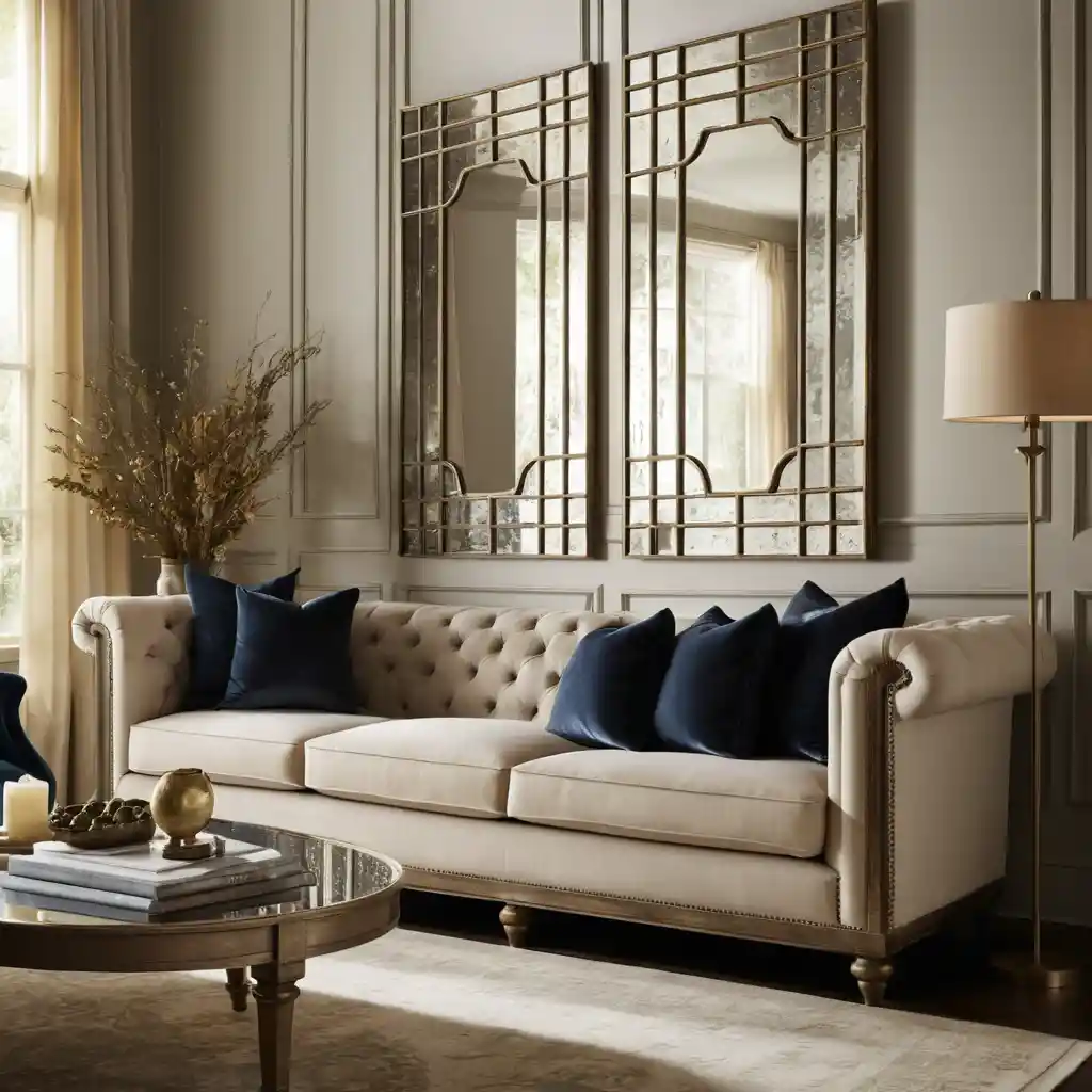 Antique Mirror Panels for Vintage Glamour