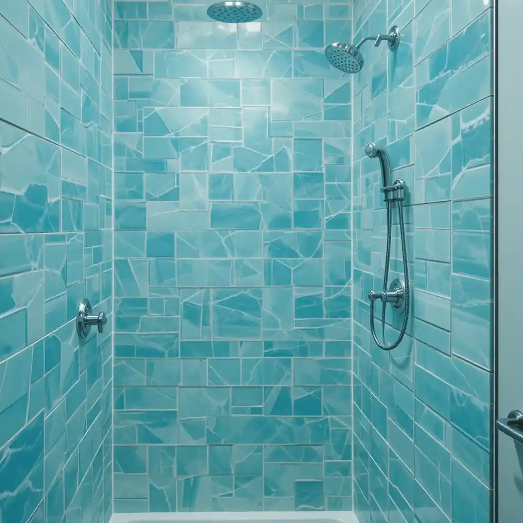 Aquamarine Shower Tiles