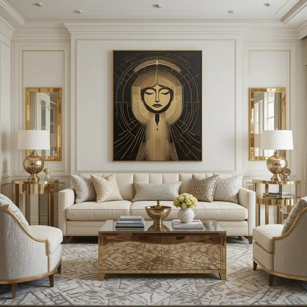 Art Deco Glam with Metallic Finishes