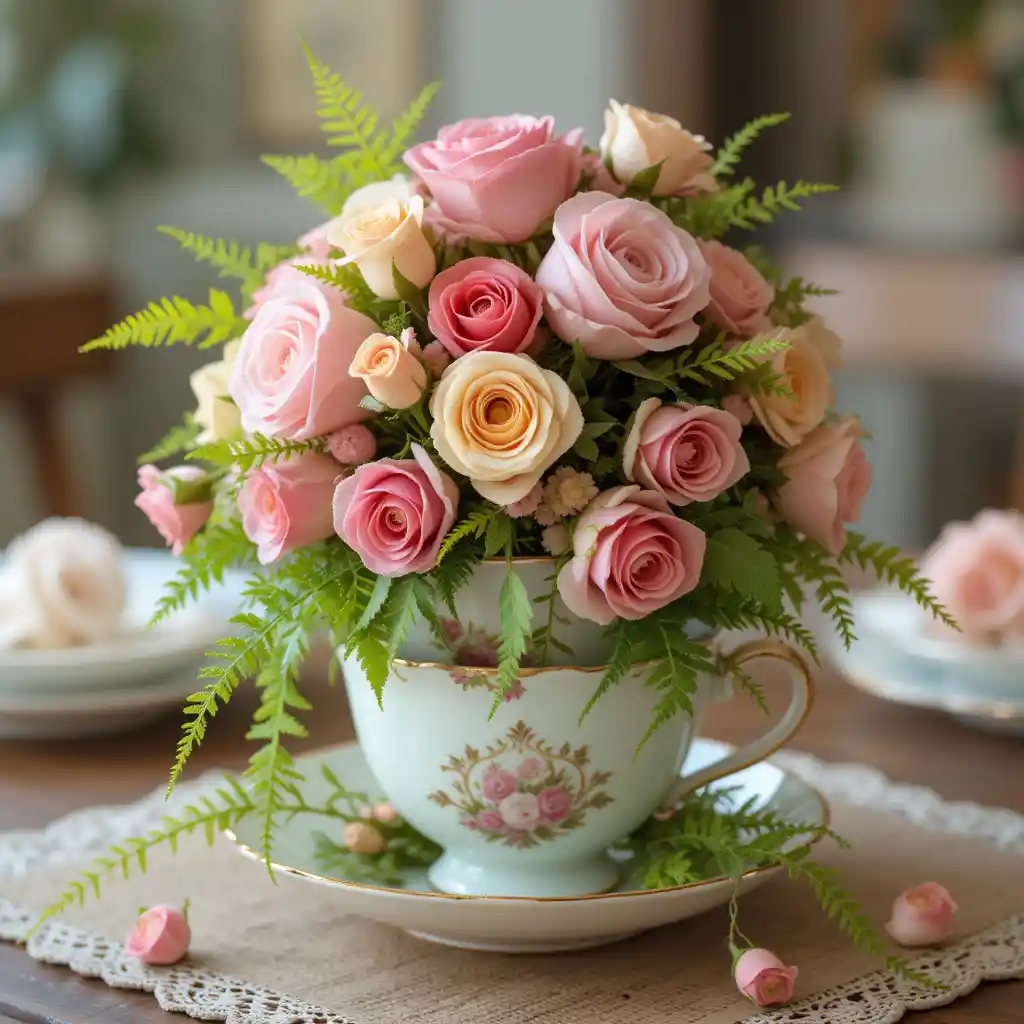 Blooming Teacup Stack