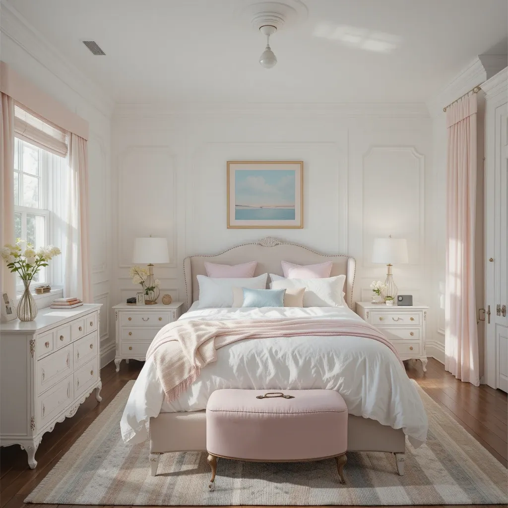 Bright White and Pastel Tones