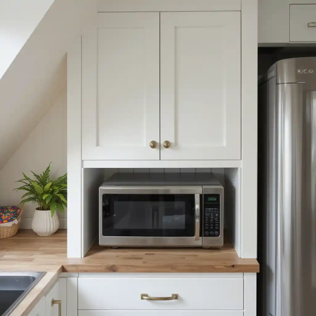 Built-In Microwave Nook