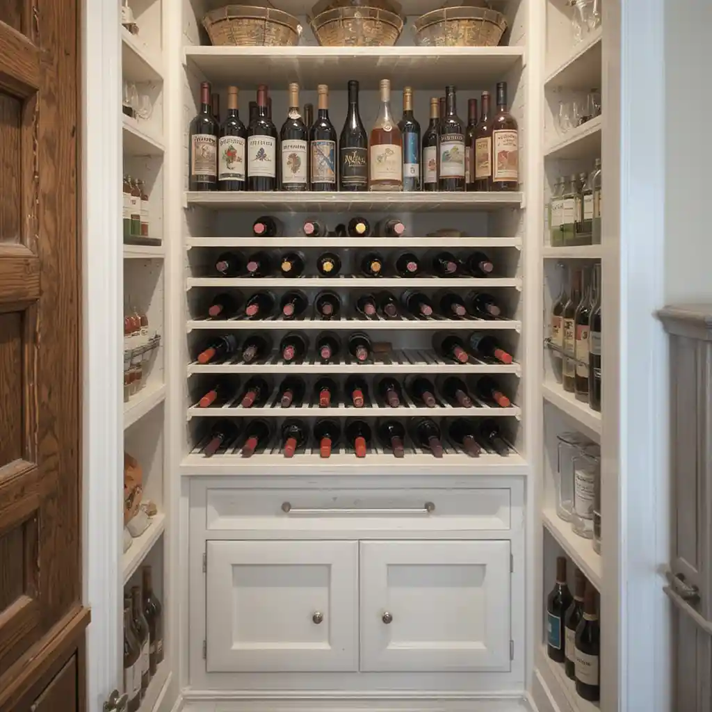 Built-In Wine Rack for Small Pantries