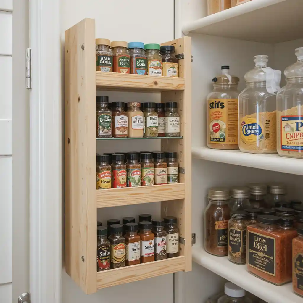 Built-in Spice Rack for Quick Grab