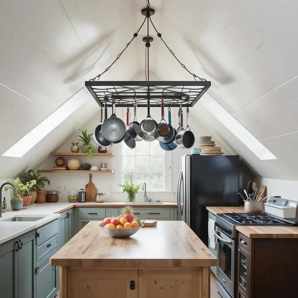 Ceiling-Mounted Pot Rack