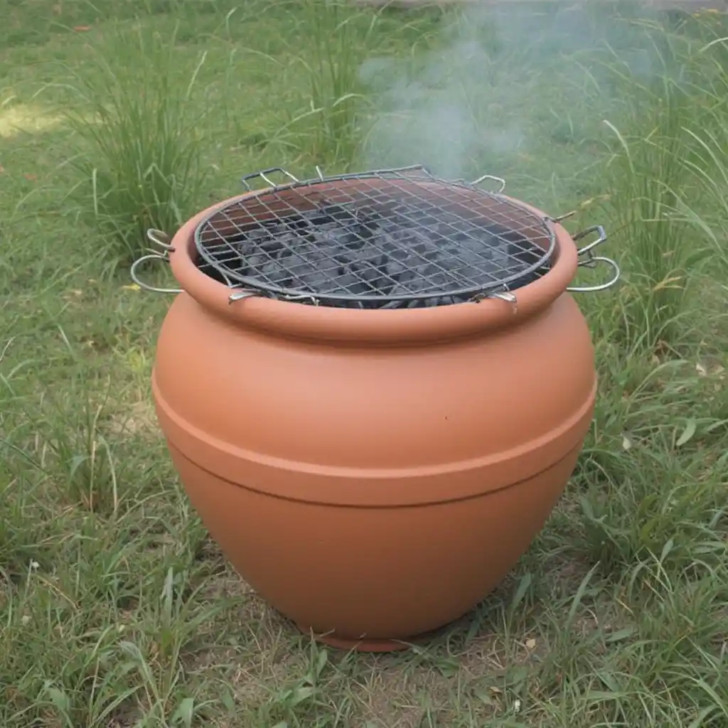 Clay Pot Smoker and Grill Combo