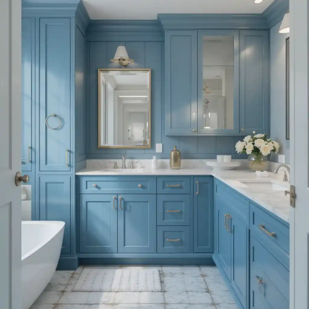 Coastal Blue Cabinetry