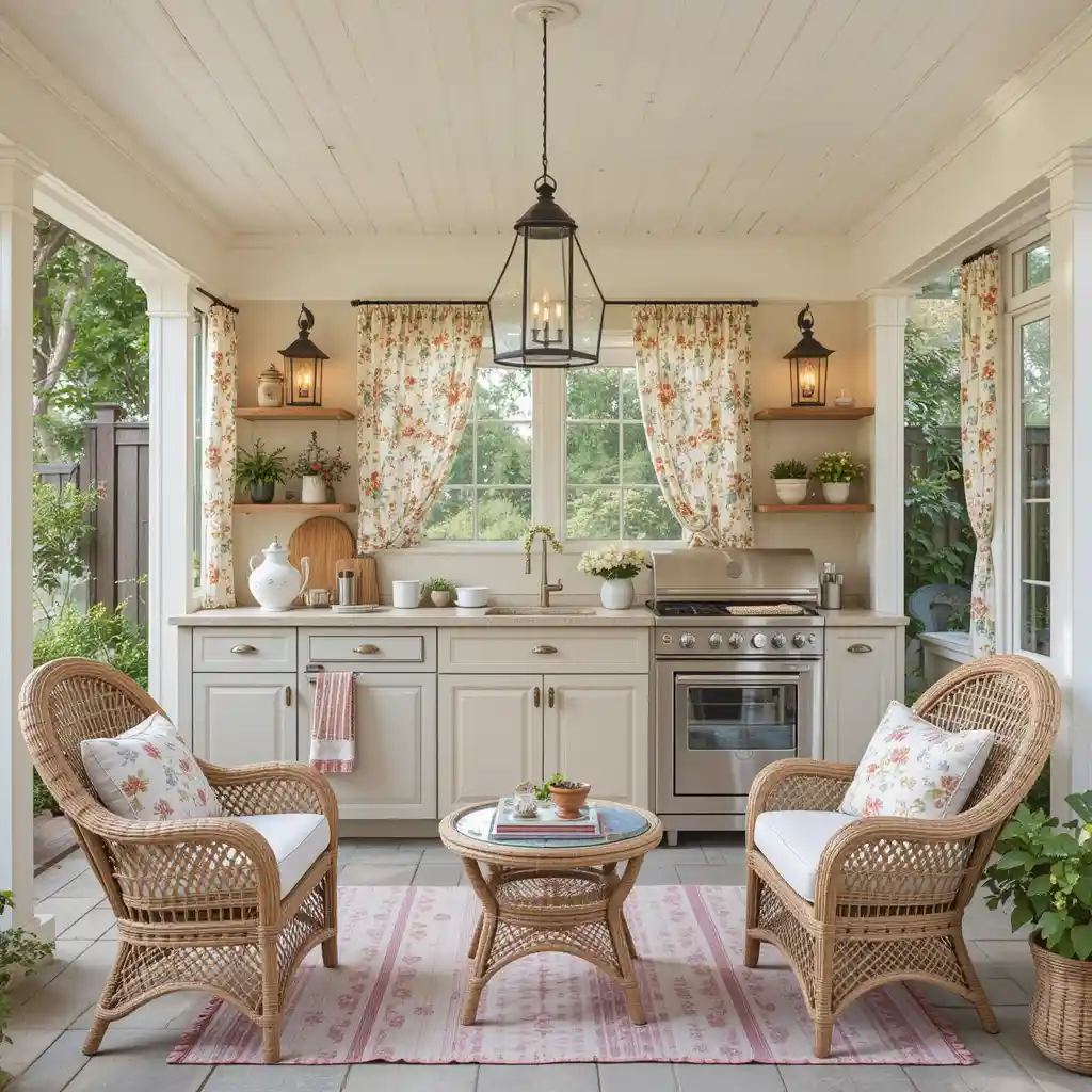 Cottage-Style Outdoor Kitchen