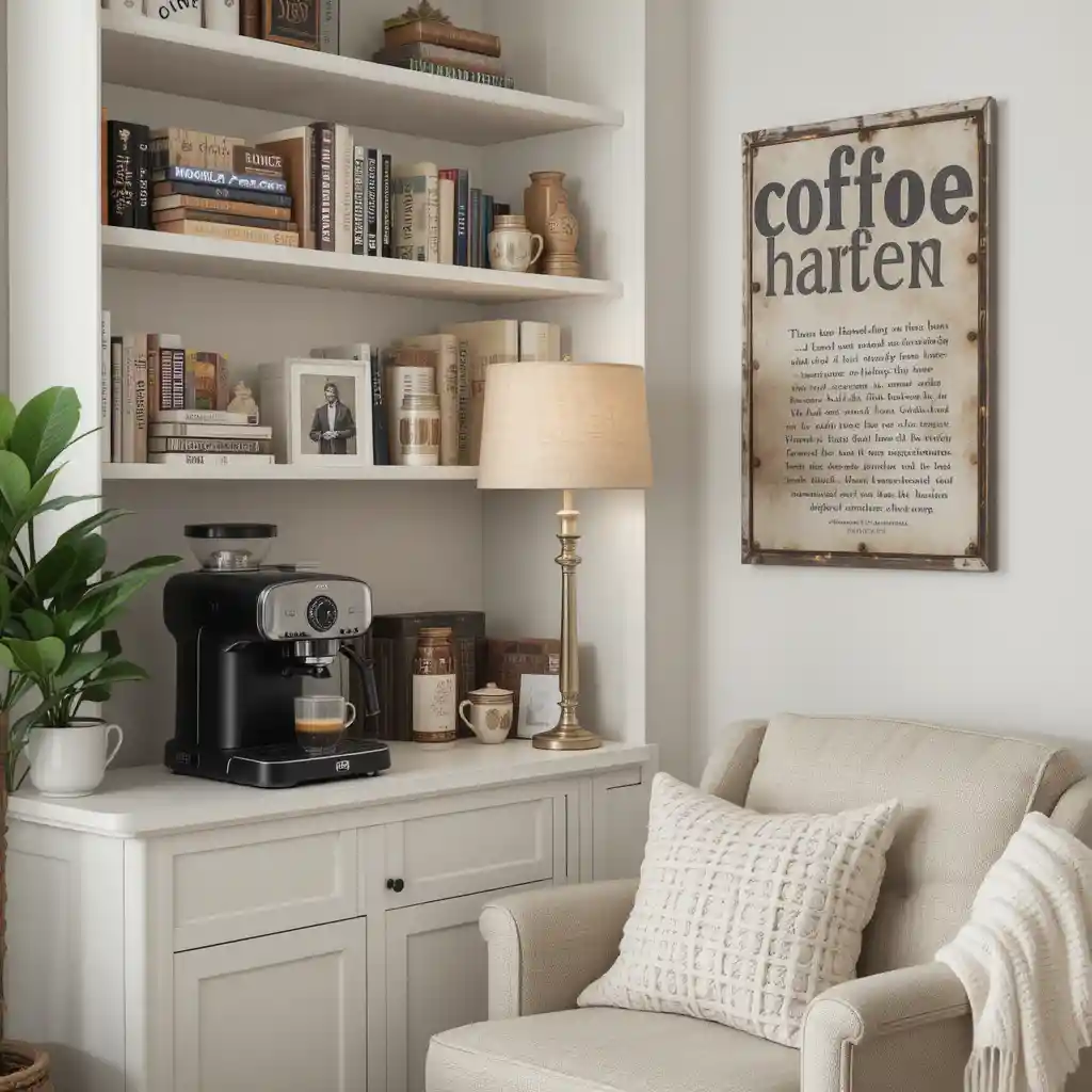 Cozy Corner with a Bookshelf