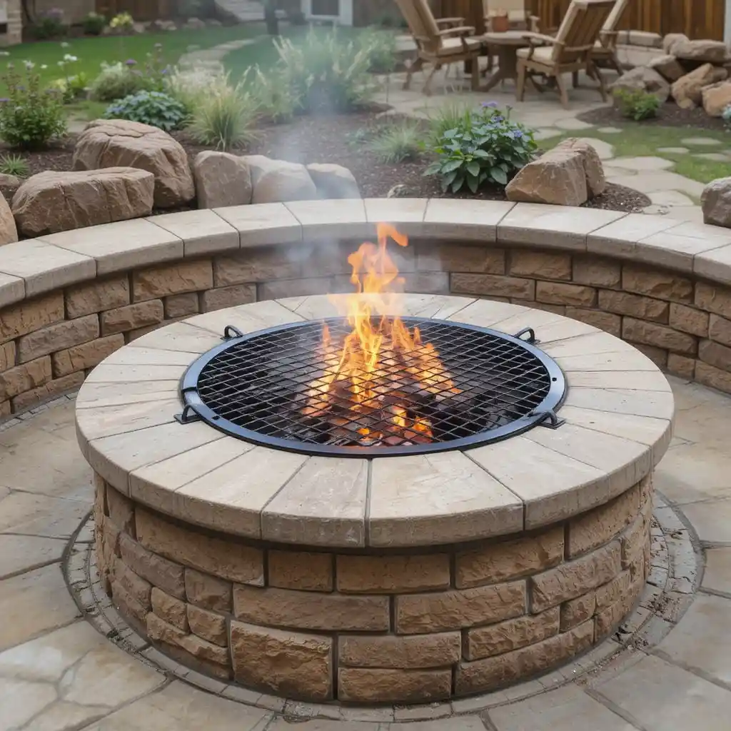 Dual-Purpose Fire Pit and Grill
