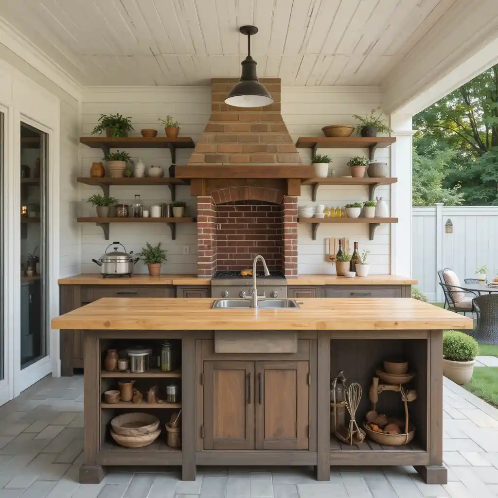 Farmhouse-Inspired Cooking Space