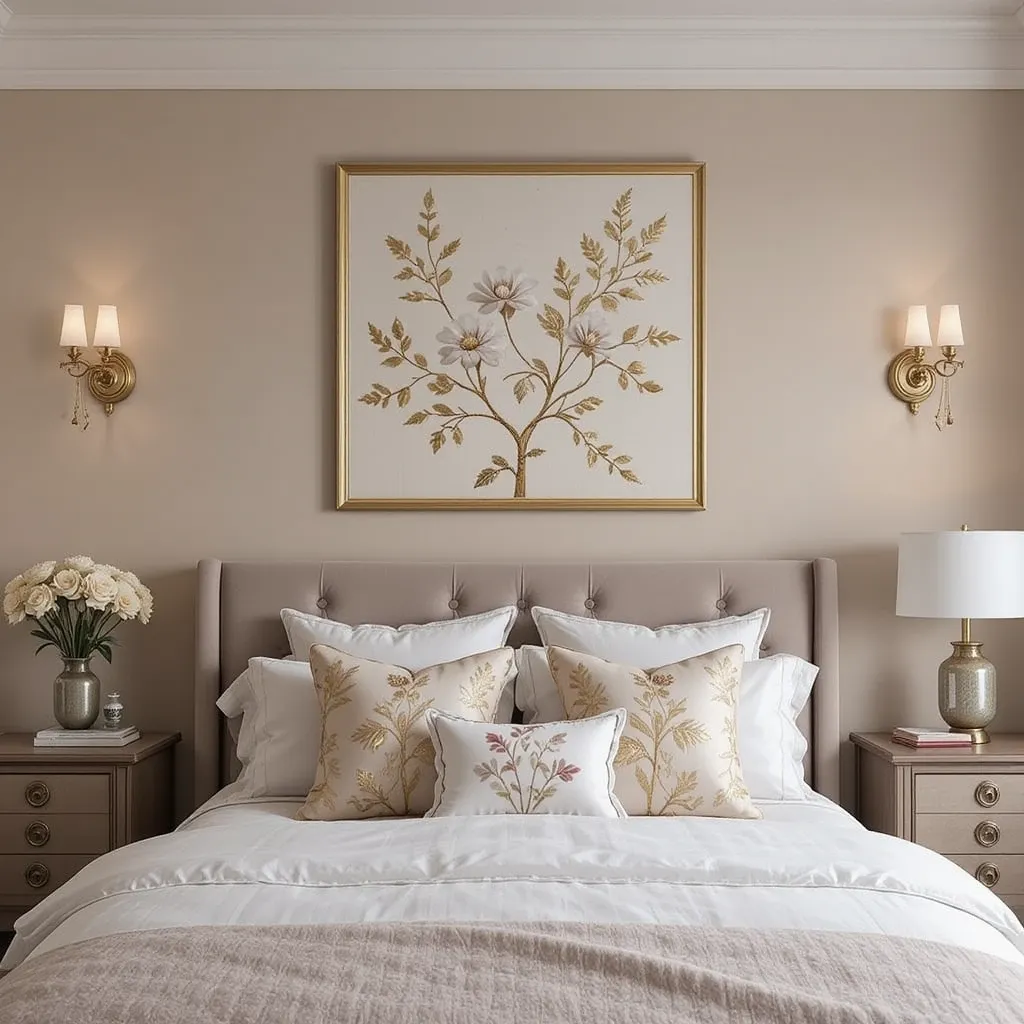 Feminine Touch with Gold Floral Accents