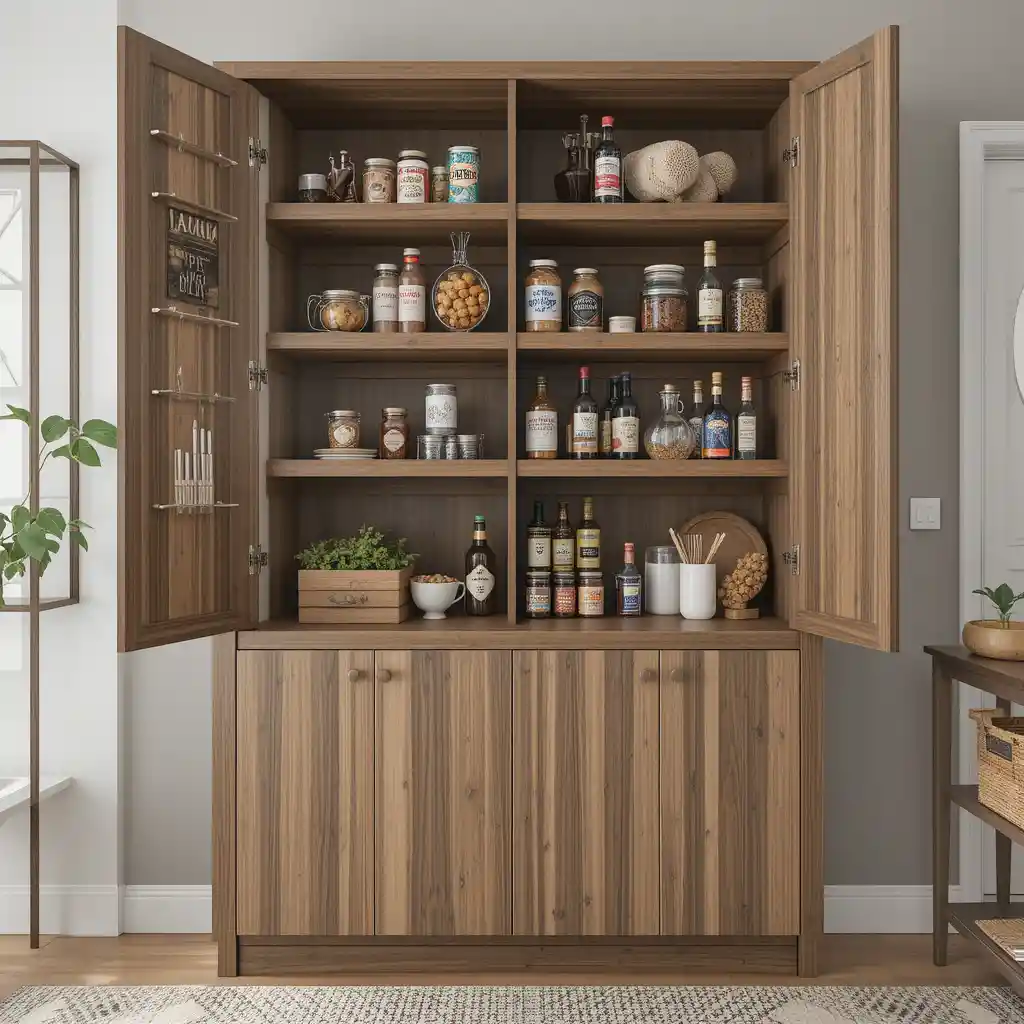Floating Shelf Pantry Cabinet