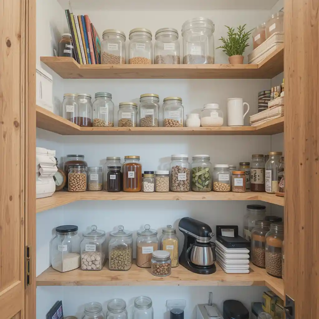 Floating Shelves for Open Storage