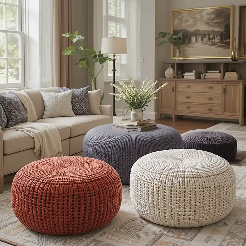 Floor Poufs for Extra Seating