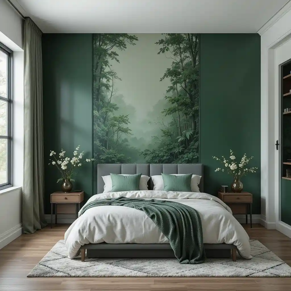 Forest Green Wall Panels