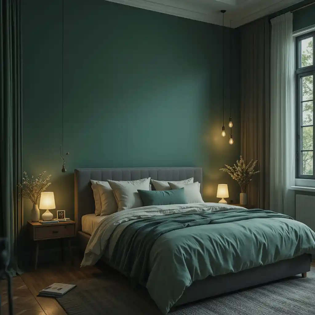 Forest Green with Soft Lighting