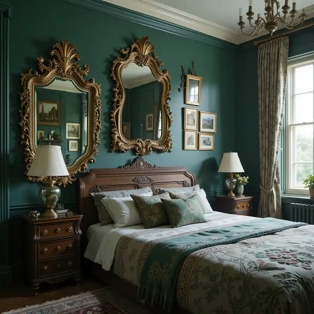 Forest Green with Vintage Mirror