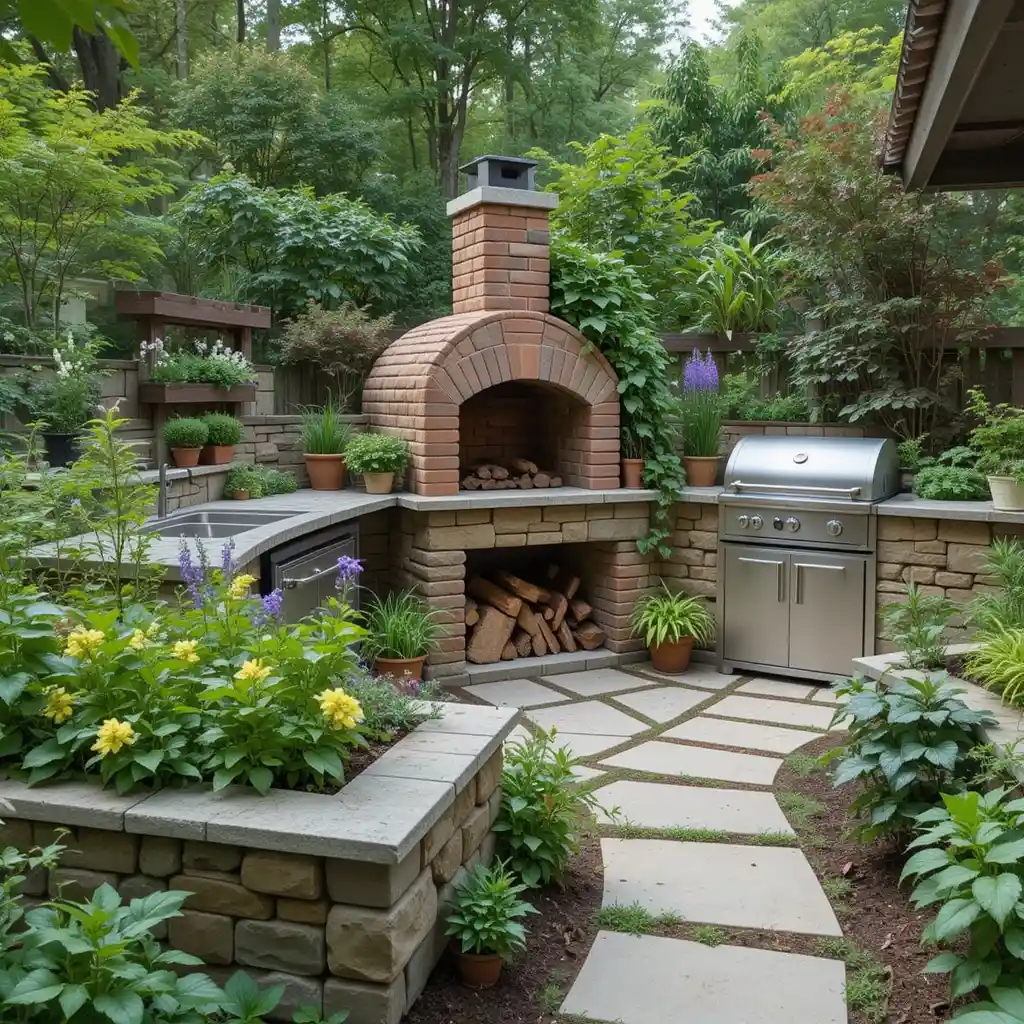 Garden-Integrated Cooking Space