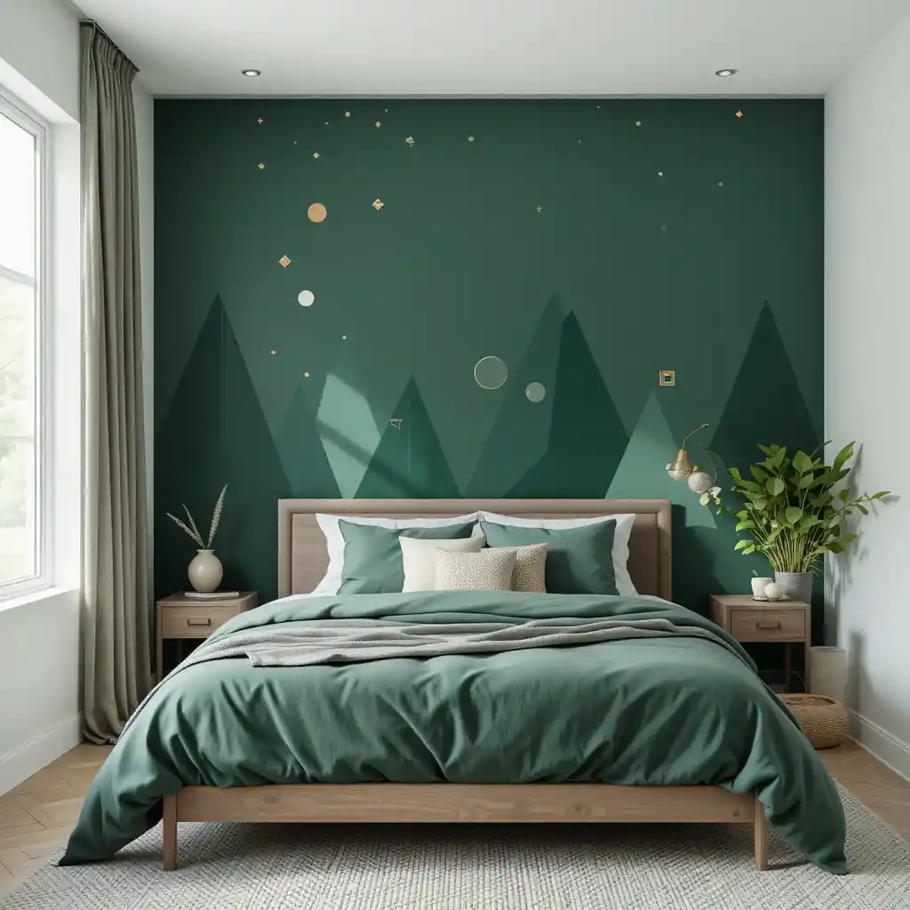 Geometric Green Wall Decals