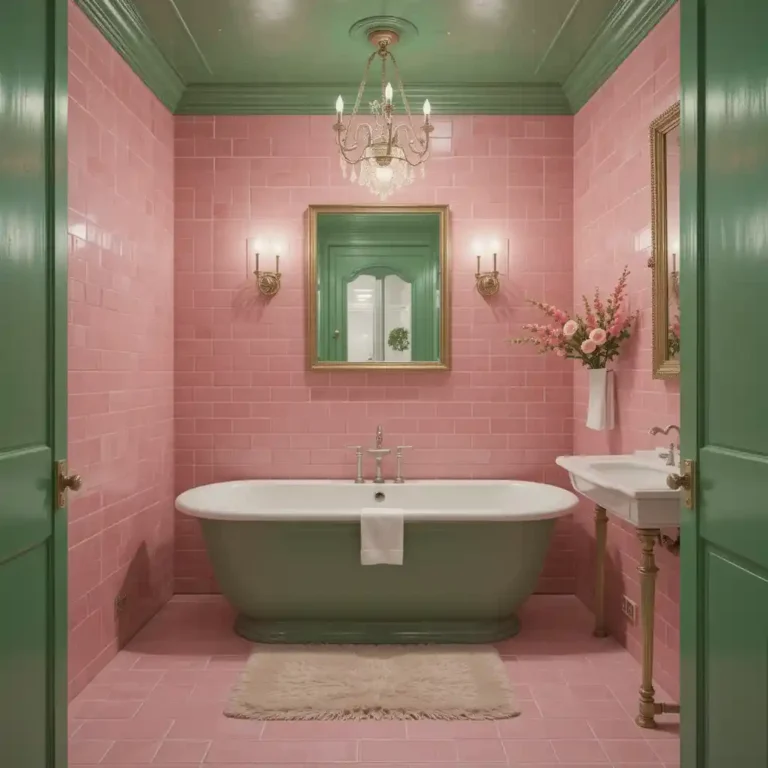 42 Pink and Green Bathroom Ideas