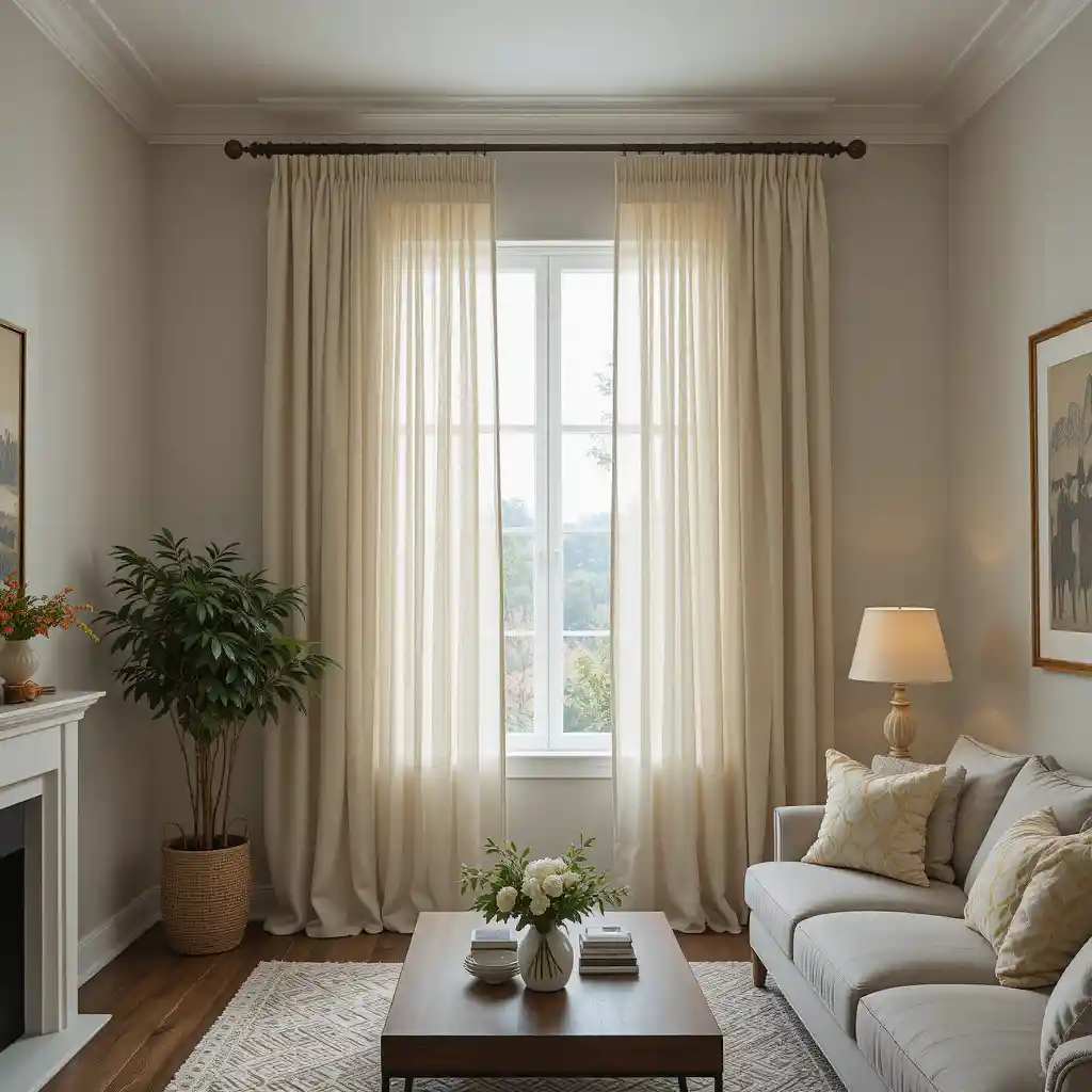 Hang Curtains Close to the Ceiling