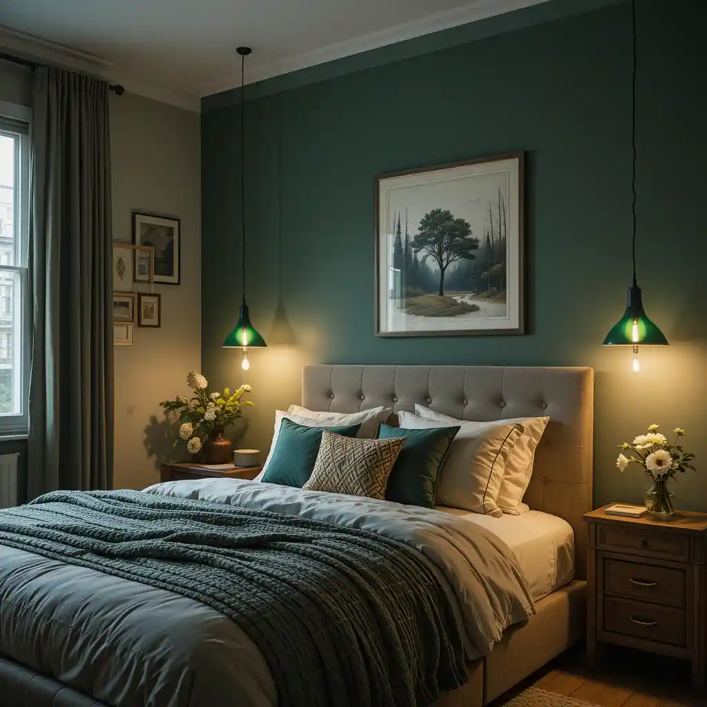 Hanging Forest Green Pendant Lights