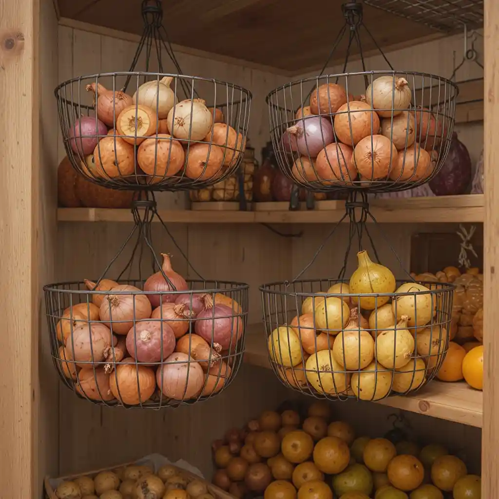 Hanging Wire Baskets for Produce