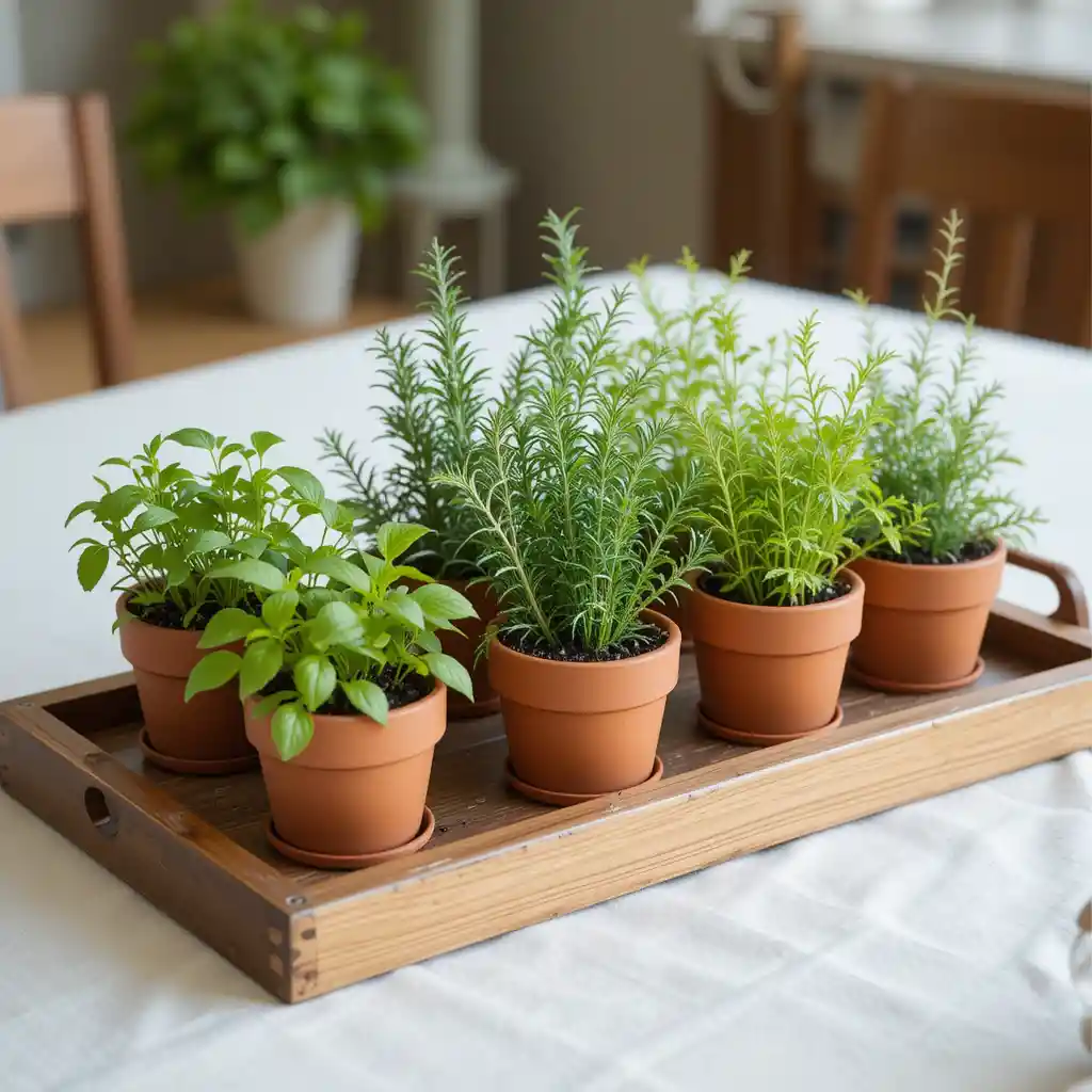 Herb Garden in Mini Pots
