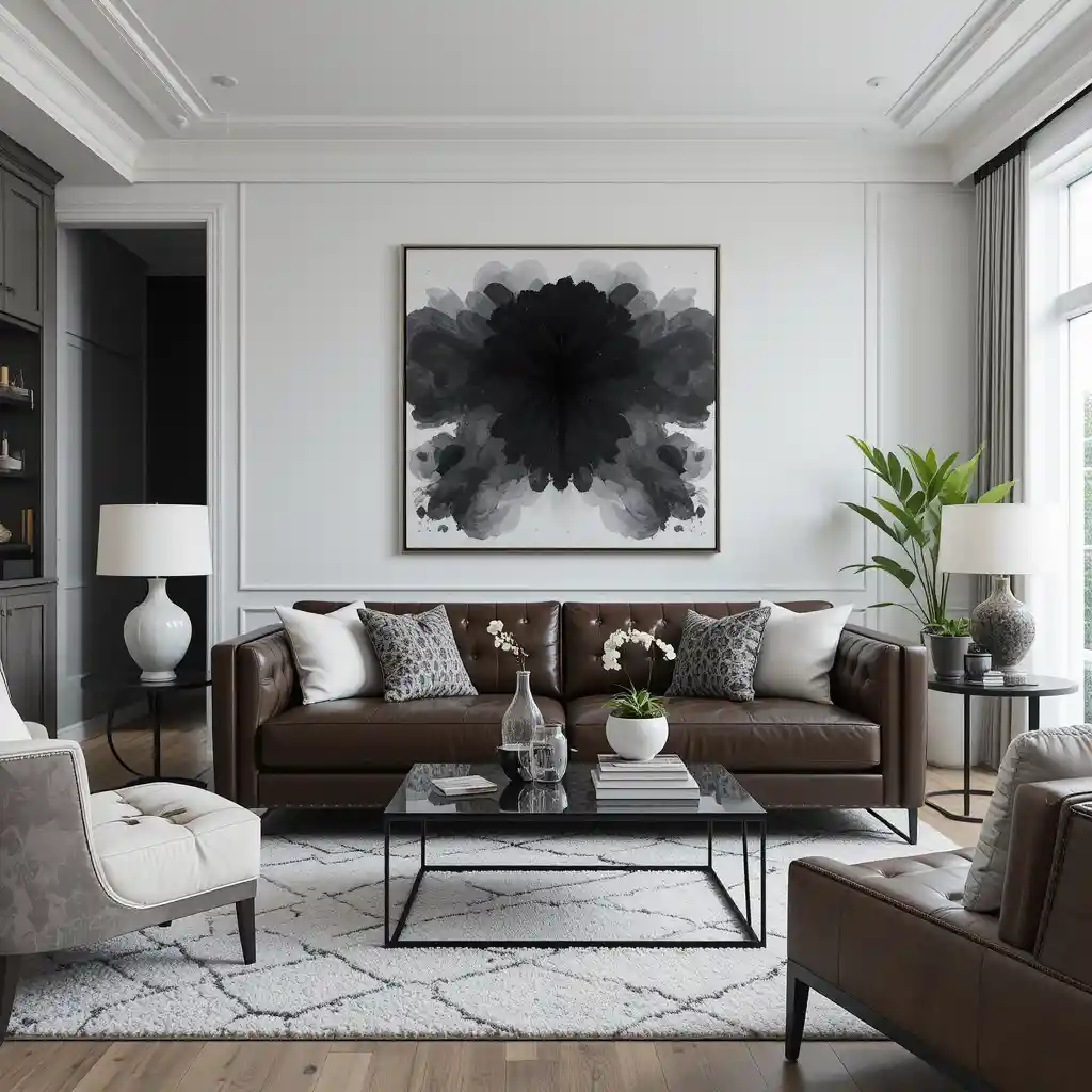 High-Contrast with White and Black Decor