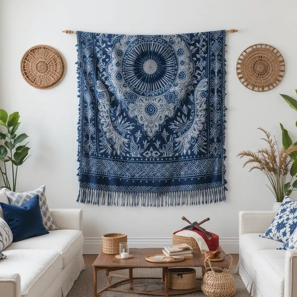 Indigo Batik Wall Hangings for an Artistic Touch