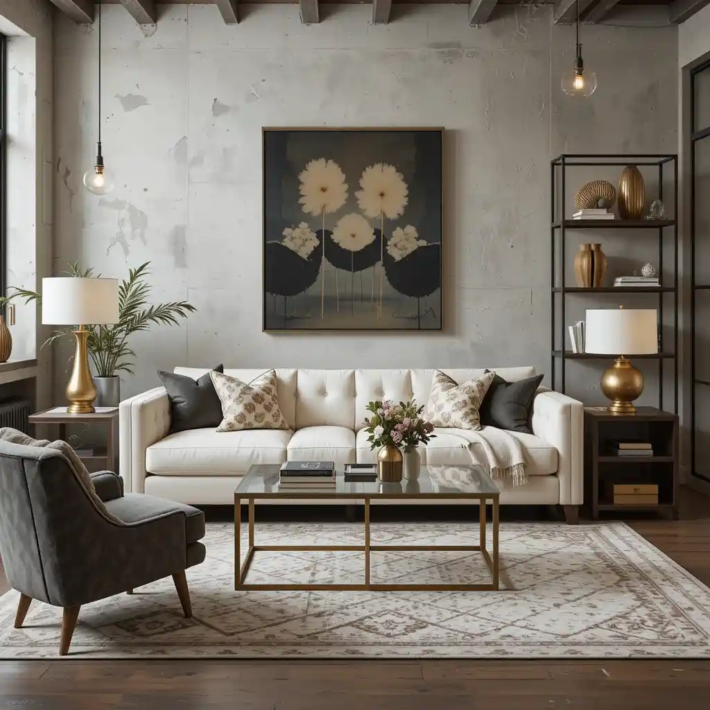 Industrial Glam with Mixed Materials