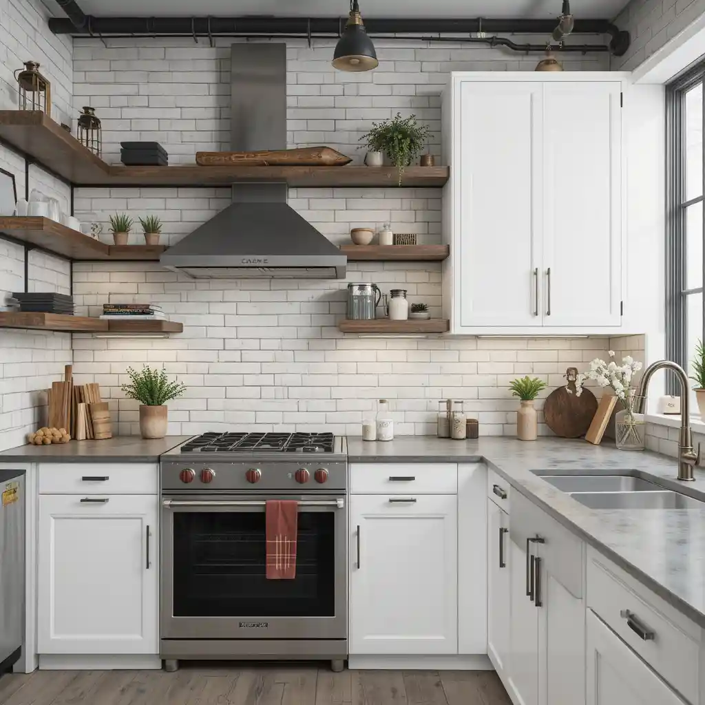Industrial White Cabinets
