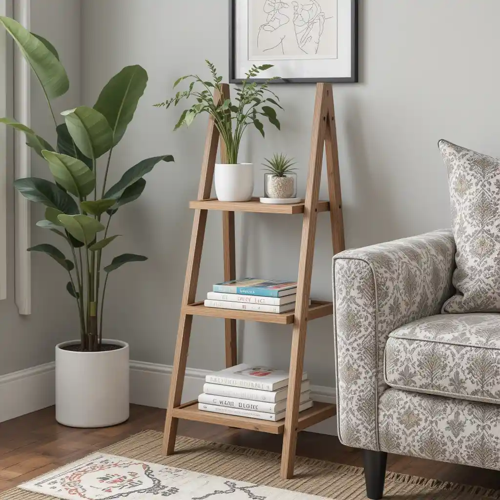 Ladder Shelf Table for Storage and Display