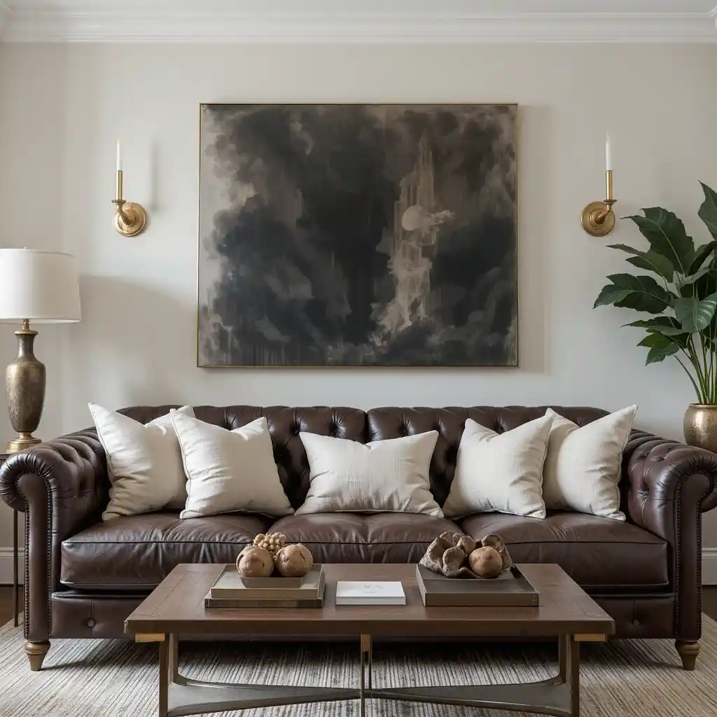Leather and Linen with Brass