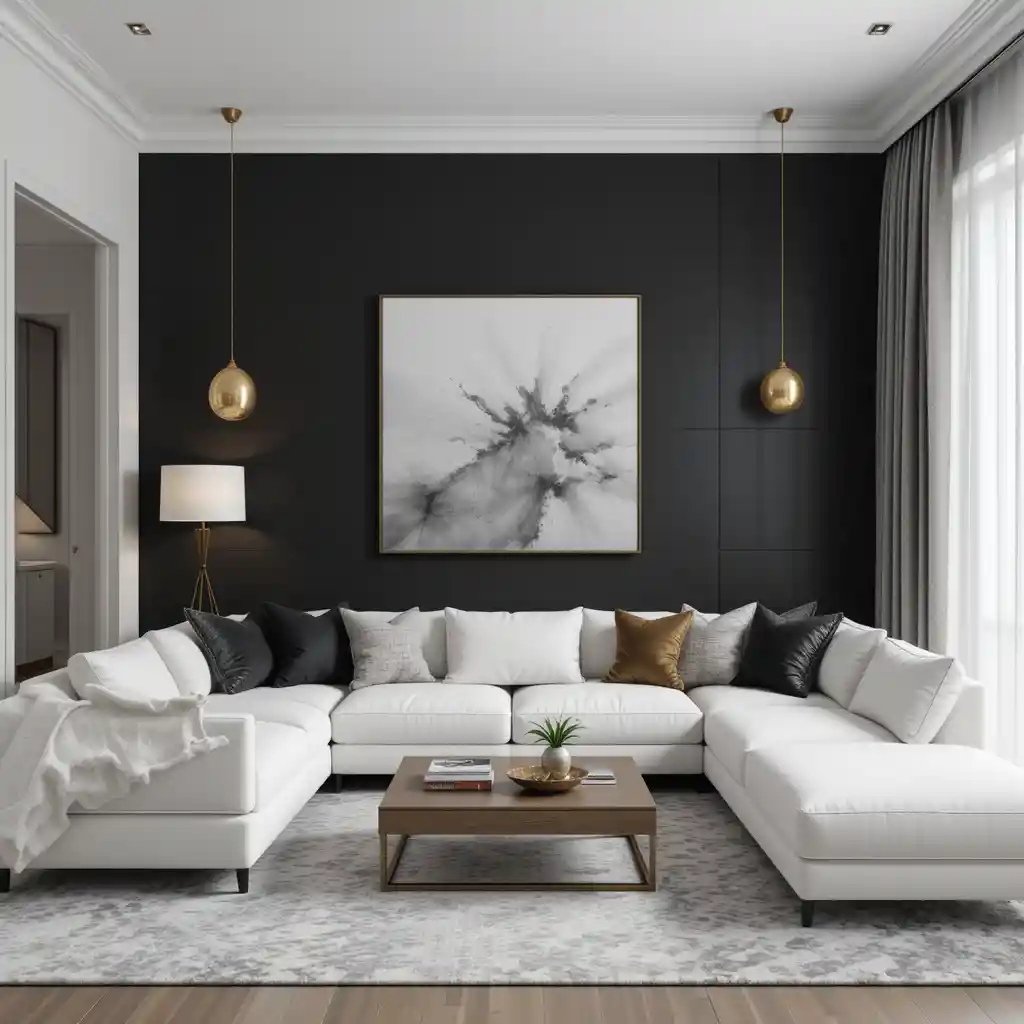 Matte Black and Gold Elegance