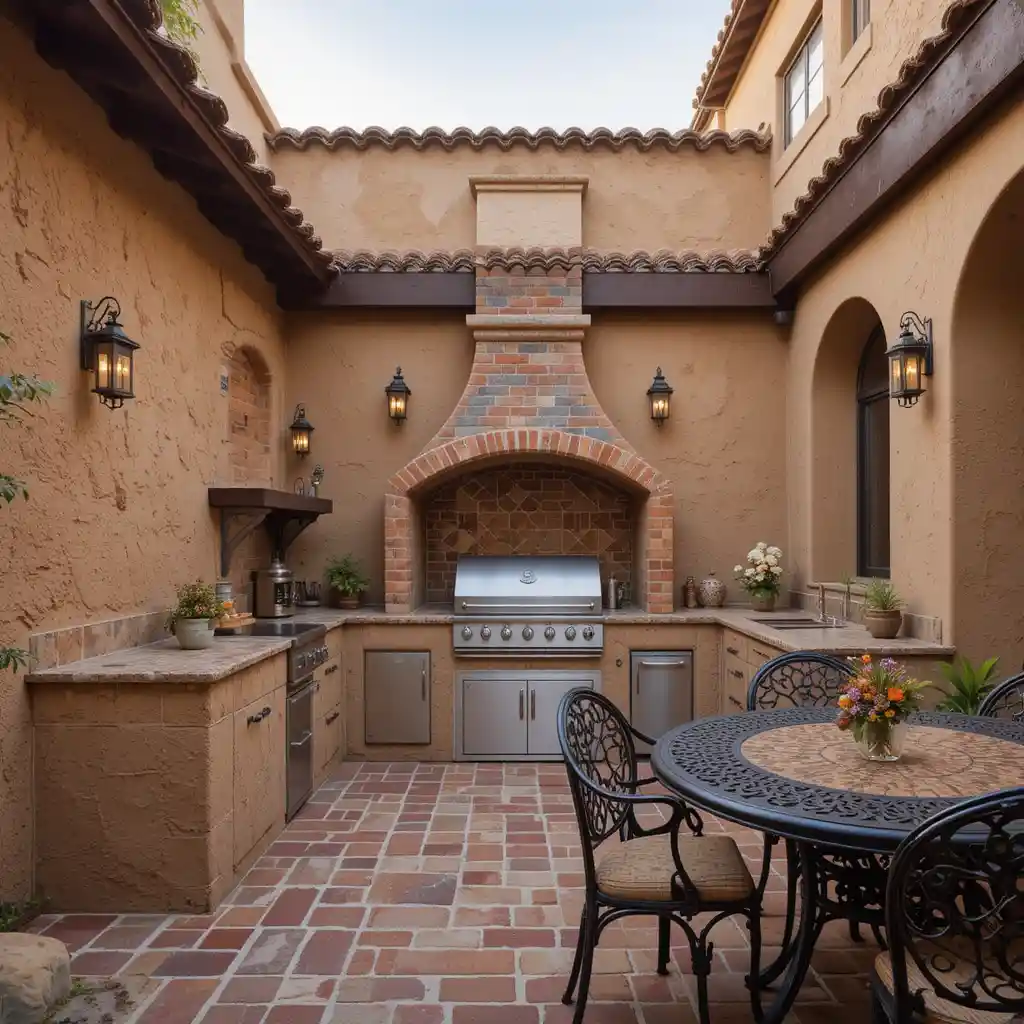 Mediterranean-Style Outdoor Kitchen