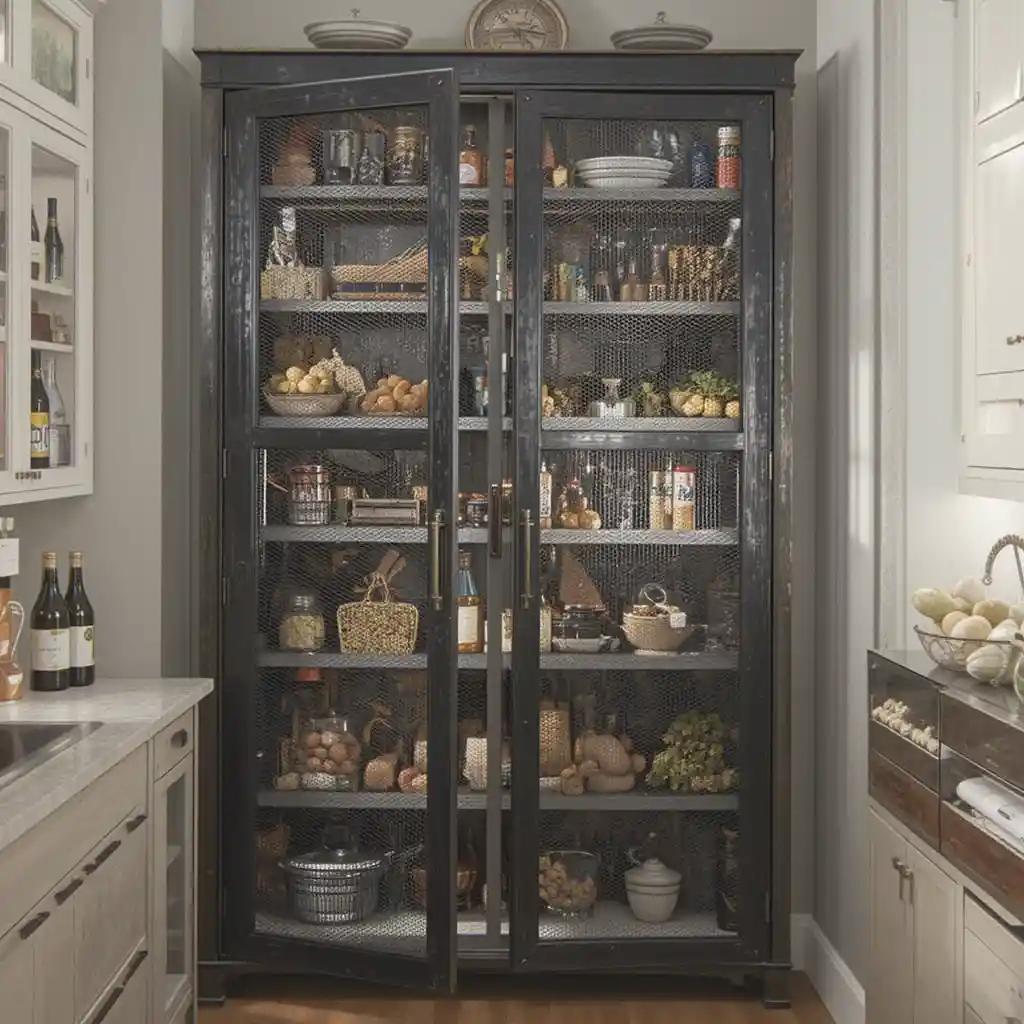 Metal Mesh Pantry Doors