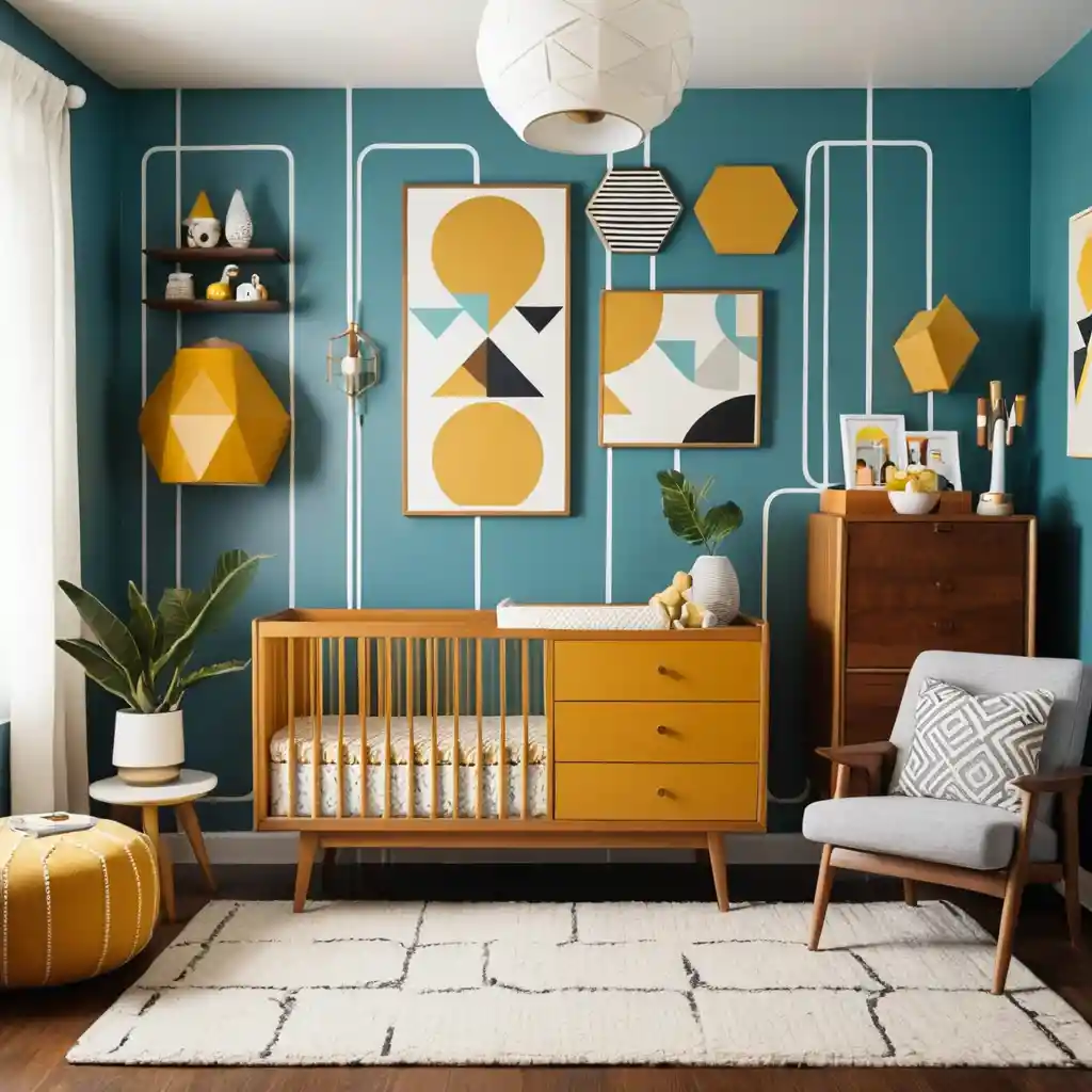 Mid-Century Modern Baby Room