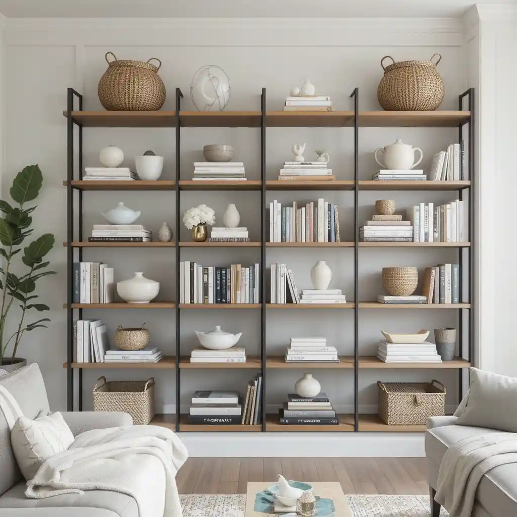 Minimalist Bookshelf Styling