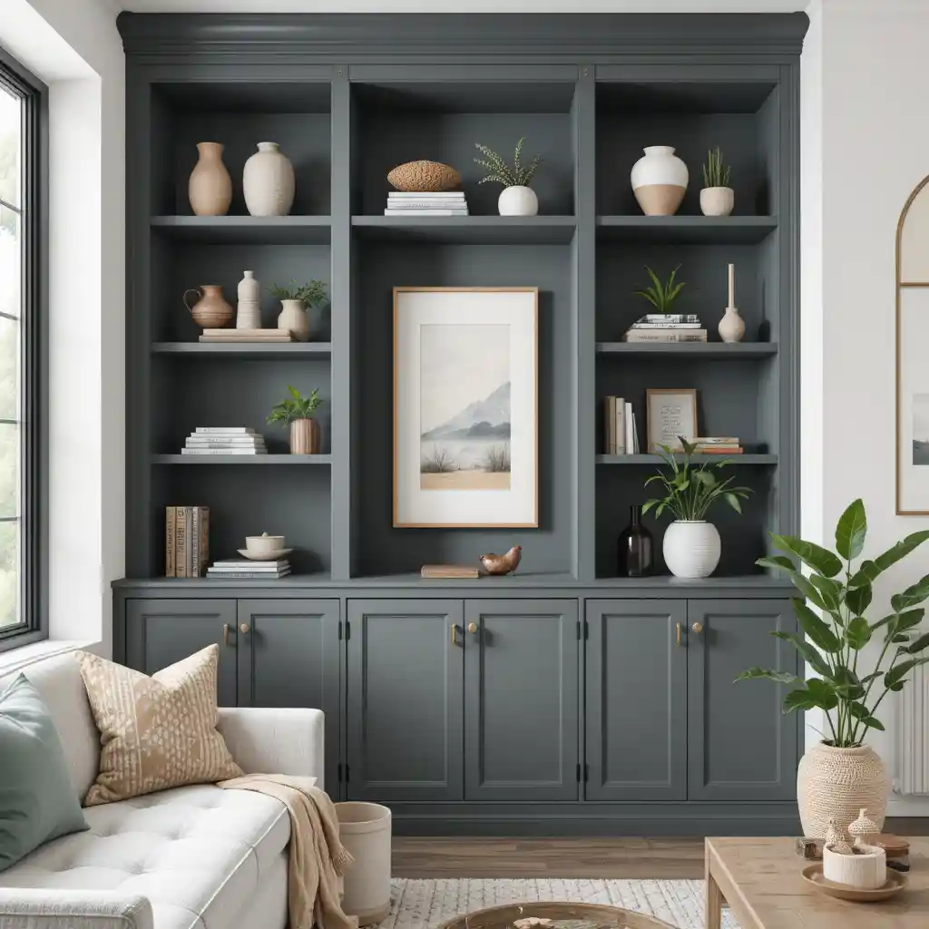 Minimalist Built-In Shelves