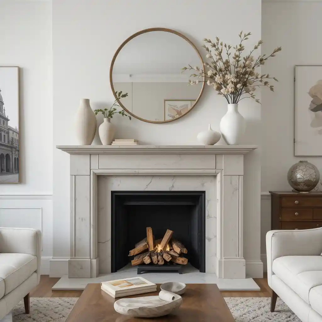 Minimalist Fireplace Mantel