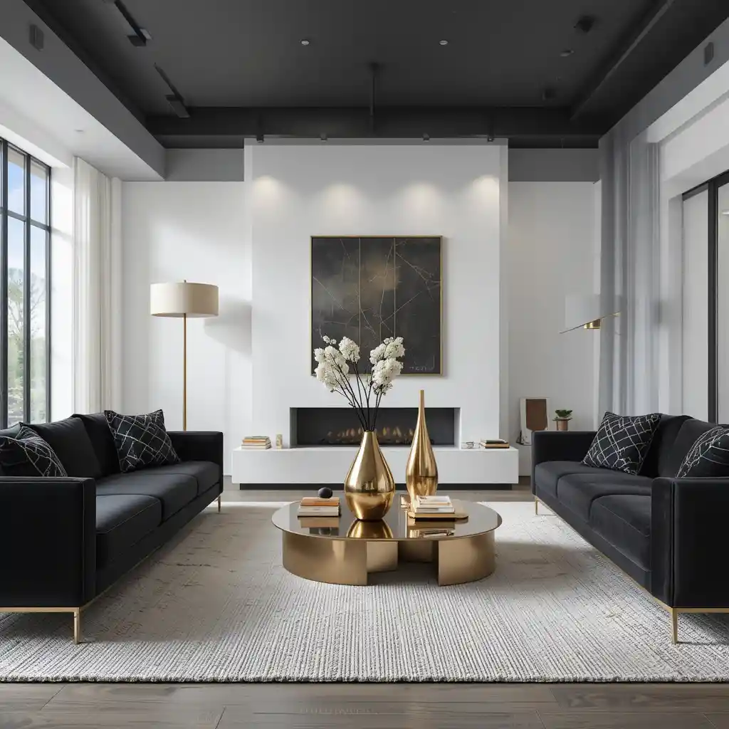 Minimalist with Gold Statement Pieces
