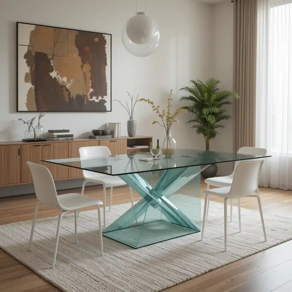 Minimalistic Glass Dining Table