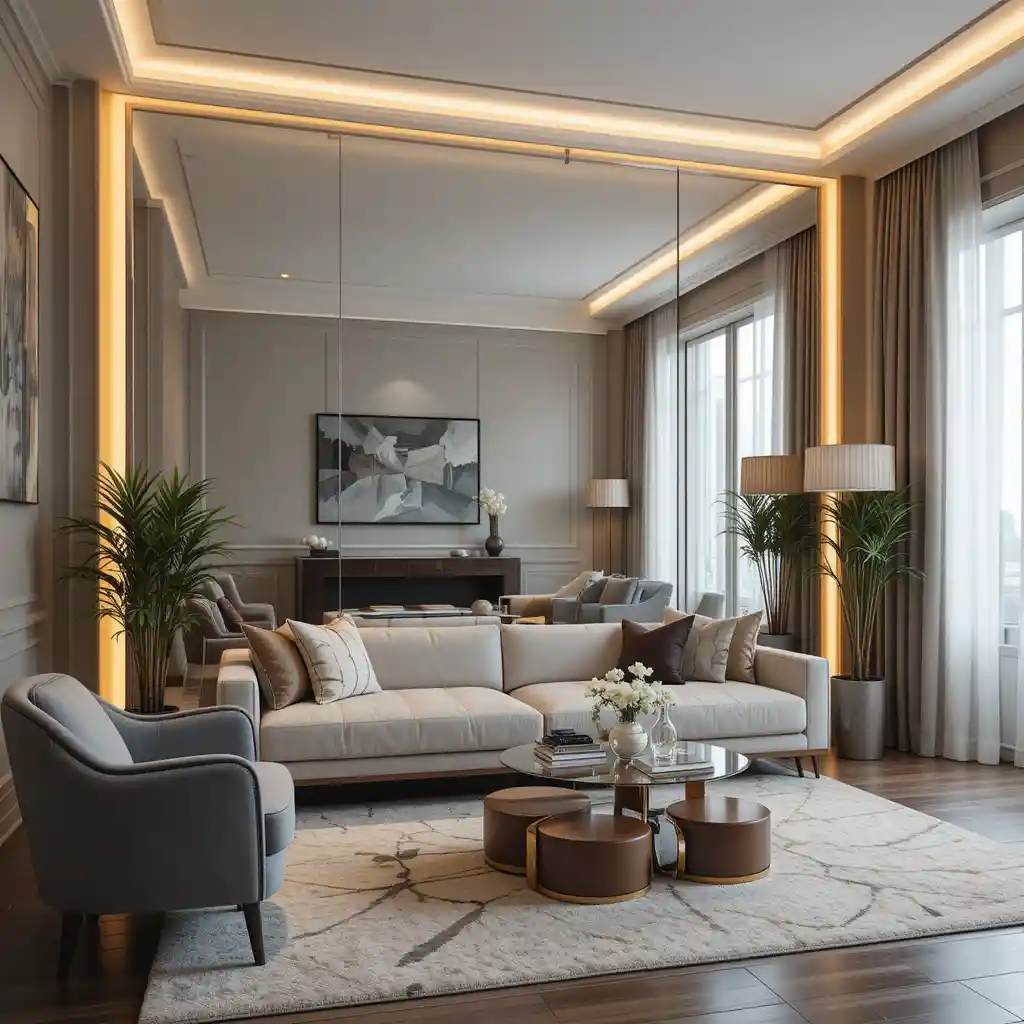 Mirrored Wall Panel