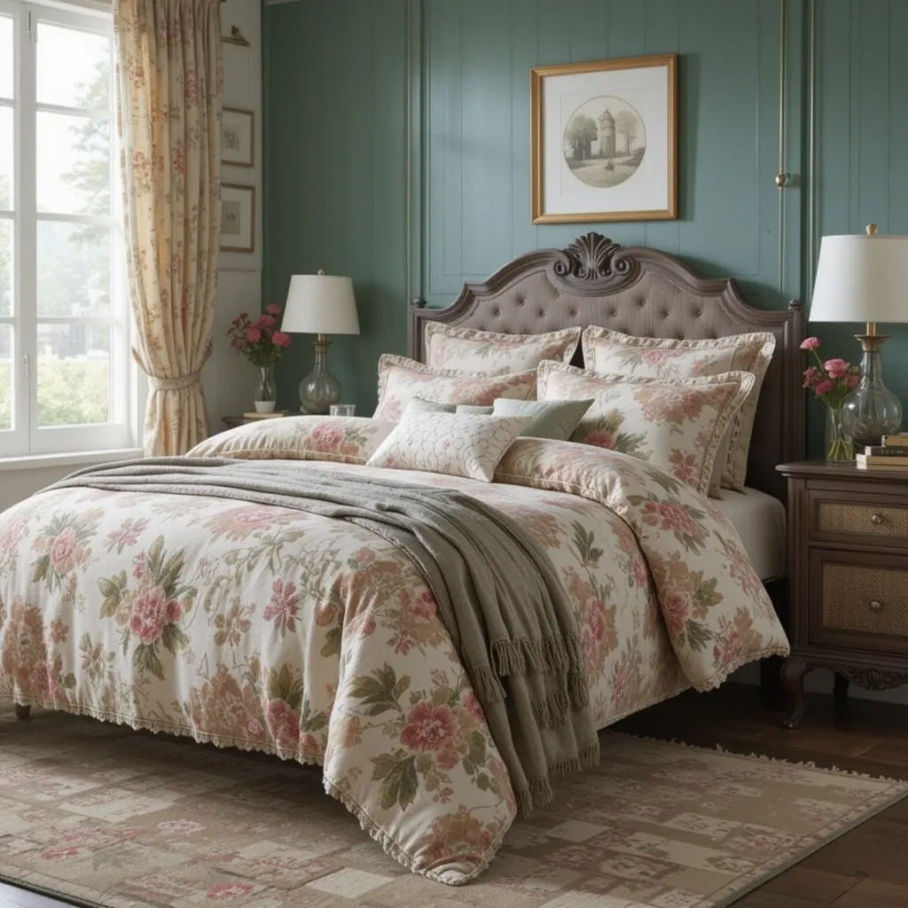 Modern Vintage with Floral Bedding