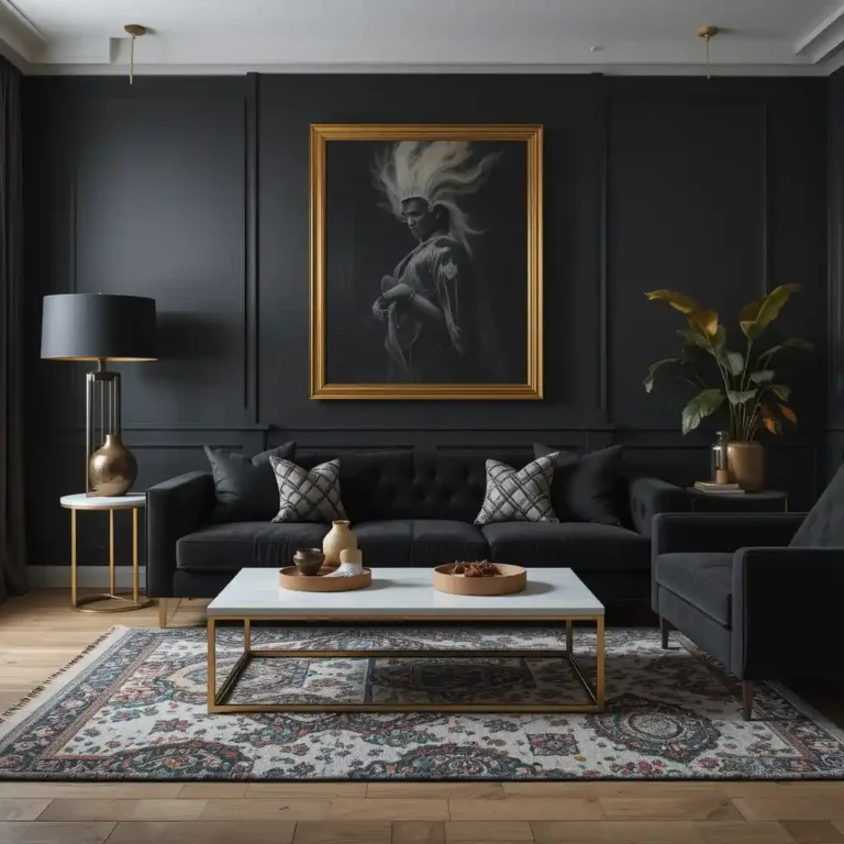 22 Minimalist Black White Gray and Gold Living Room Ideas