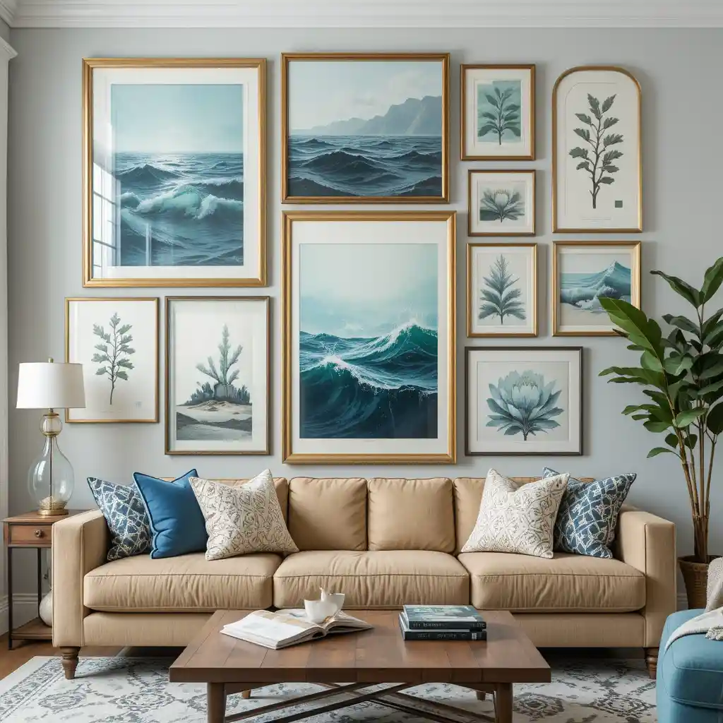 Ocean-Inspired Gallery Wall