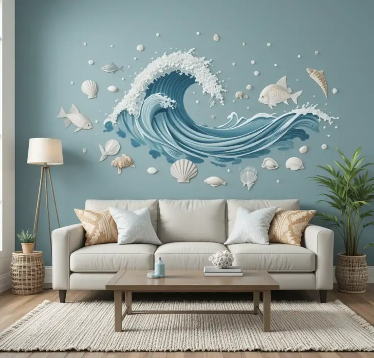 54 Cozy Coastal Living Room Ideas