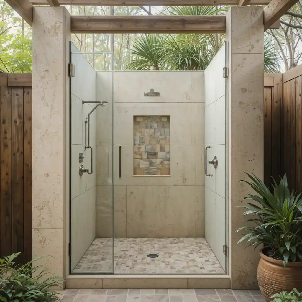Open-Air Walk-in Shower